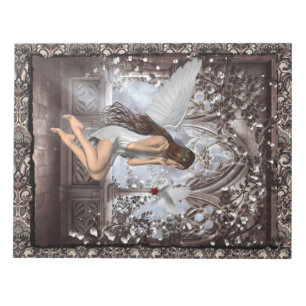 Bloco De Notas Gothic Angel e sua pomba