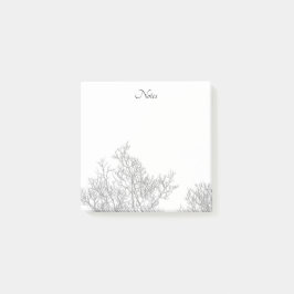 Bloco De Notas Gothic Tree Black and White