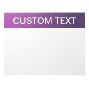 Bloco De Notas Gradiente Ombre Roxo Moderno e Texto Branco Editáv