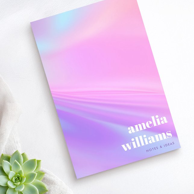 Bloco De Notas Gradiente pastel rosa roxo moderno (Trendy pink purple pastel gradient post-it notes)