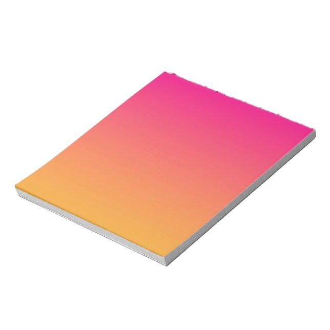 Bloco De Notas Gradiente rosa e laranja (Invertido)