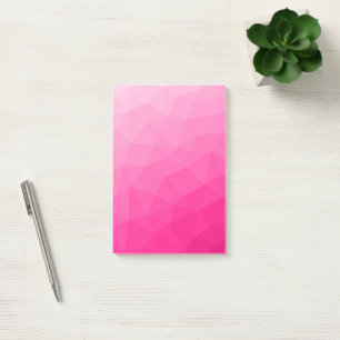 Bloco De Notas Gradiente Rosa Quente Padrão de Malha Geométrica