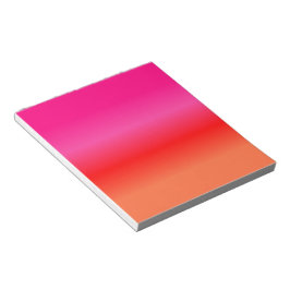 Bloco De Notas Gradiente rosa, vermelho e laranja