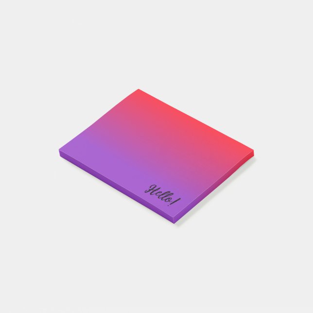 Bloco De Notas Gradiente Roxo Escuro e Vermelho Escuro (Inclinado)