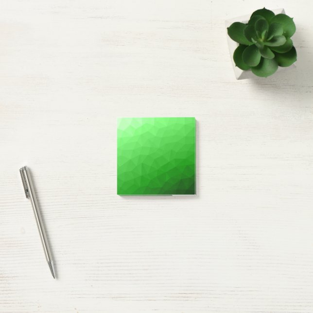 Bloco De Notas Gradiente verde claro padrão geométrico de malha b (Escritótio)
