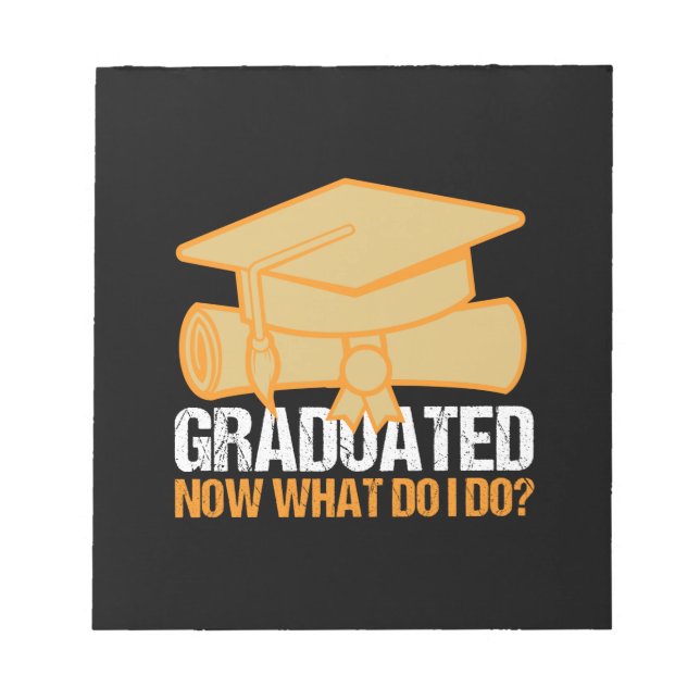 Bloco De Notas Graduação de Arte | Graduado Agora O Que Eu Faço (Frente)