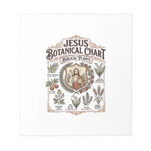 Bloco De Notas Gráfico Botânico de Jesus Plantas Bíblicas Jesus B