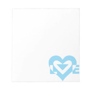 Bloco De Notas Gráfico de Amor legal, Azul
