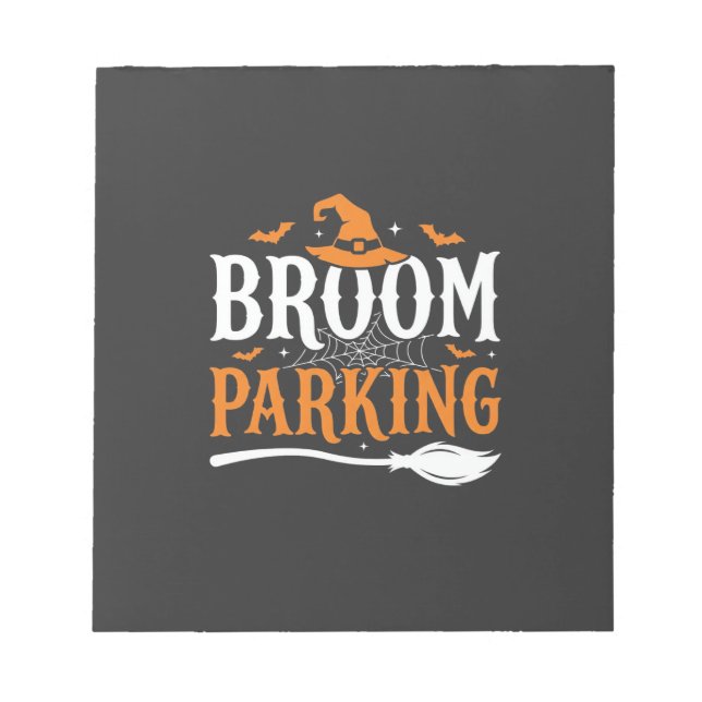 Bloco De Notas Gráfico de chapéu de bruxa de estacionamento de va (Frente)