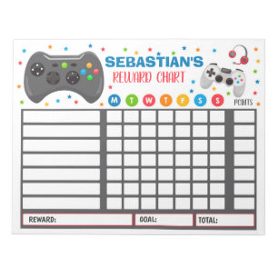 Bloco De Notas Gráfico de Cores Personalizadas do Jogo de Gráfi