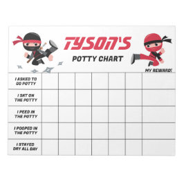 Bloco De Notas Gráfico de Penico Ninja Nome Personalizado & Taref
