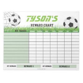 Bloco De Notas Gráfico de Recompensa de Futebol Personalizado Nom