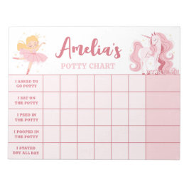 Bloco De Notas Gráfico de Tarefas Personalizado Princesa Rosa Nom