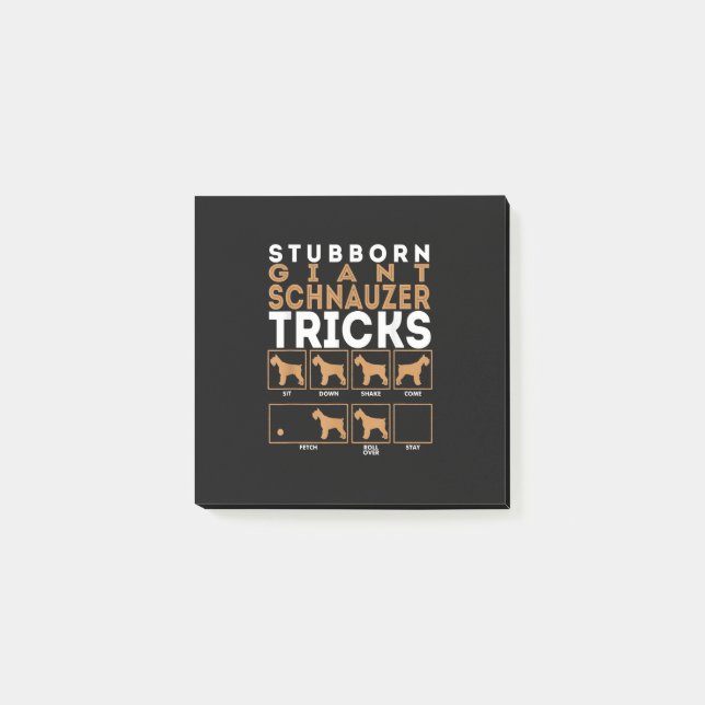 Bloco De Notas Gráfico de Truques de Cachorro Gigante Stubborn Sc (Frente)