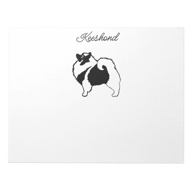 Bloco De Notas Gráficos Keeshond - Arte de Cachorro Original (Frente)