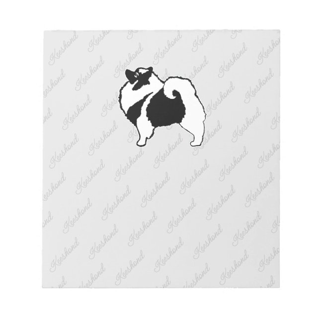 Bloco De Notas Gráficos Keeshond - Arte de Cachorro Original (Frente)