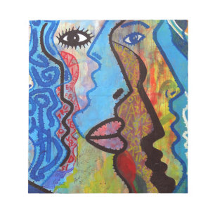 Bloco De Notas Grafite Abstrato colorido