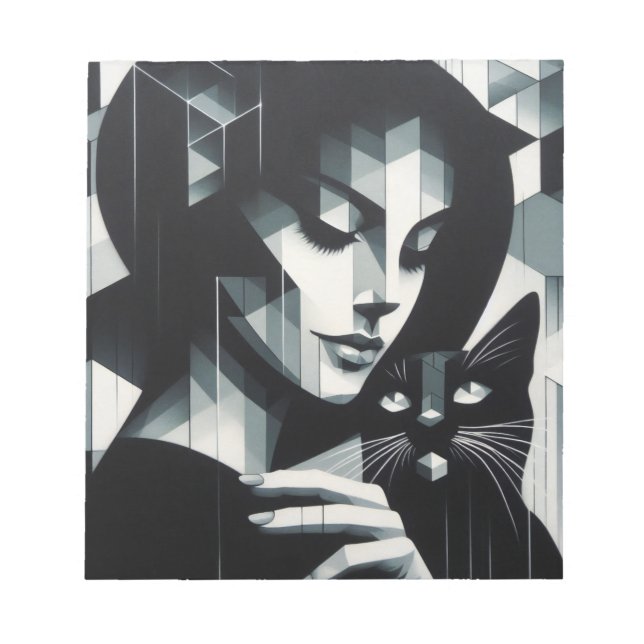 Bloco De Notas Grafite Cat Lady (Frente)