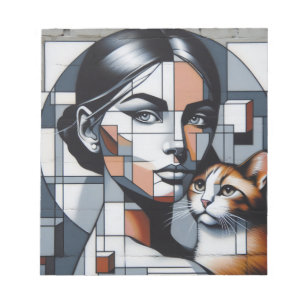 Bloco De Notas Grafitti Cat Lady Notepad