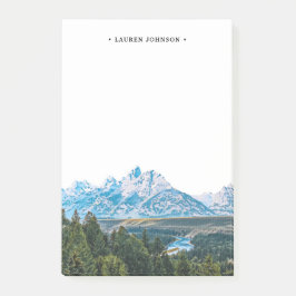 Bloco De Notas Grand Teton Rocky Mountain Personalizado