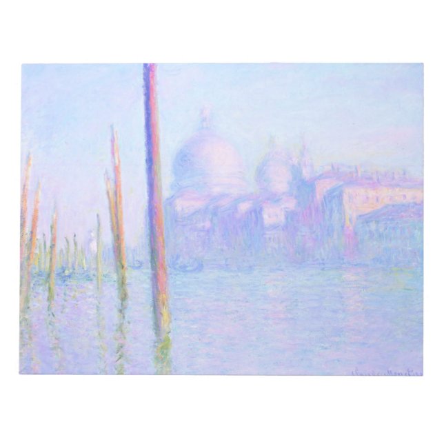 Bloco De Notas Grande Canal em Veneza (por Claude Monet) (Frente)