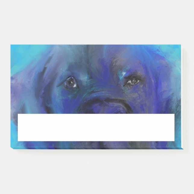 Bloco De Notas Grande Dane Azul Pintura (Frente)