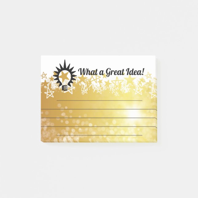 Bloco De Notas Grande ideia do prêmio do reconhecimento do (Frente)