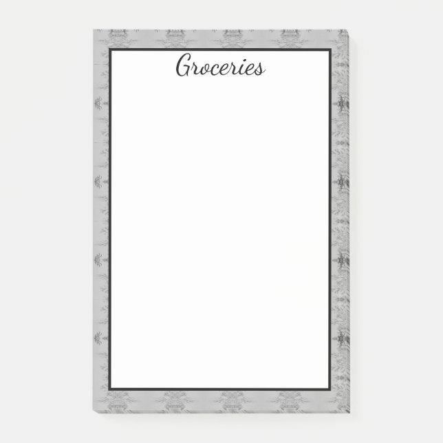 Bloco De Notas Grande Nota De Cultivo Com Cinza E Preto (Frente)