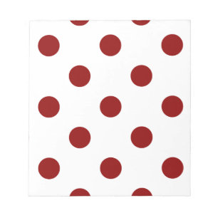 Bloco De Notas Grandes bolinhas - obscuridade - vermelho no
