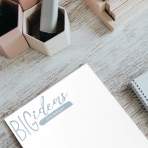 Bloco De Notas Grandes Ideias Azuis Costeiras