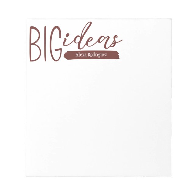 Bloco De Notas Grandes Ideias Merlot (Frente)