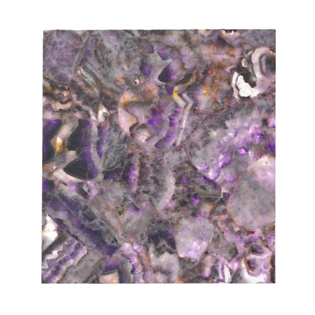 Bloco De Notas granito mármico de quartzo abstrato roxo (Frente)