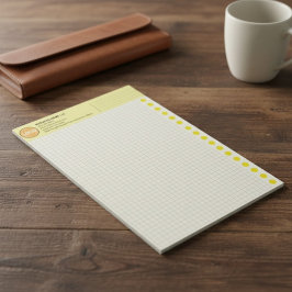 Bloco De Notas Graph Paper with Logo (Inch Squares) Custom Grid