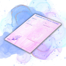 Gratidão e Oração Páginas Rosa Azul |