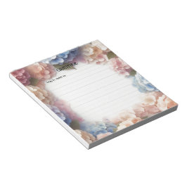 Bloco De Notas Gratidão Watercolor Hydrangea Notepad