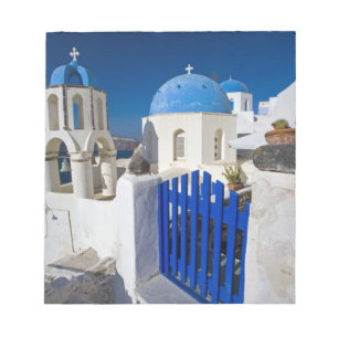 Bloco De Notas Grécia e Ilha Grega de Santorini cidade de Oia 3