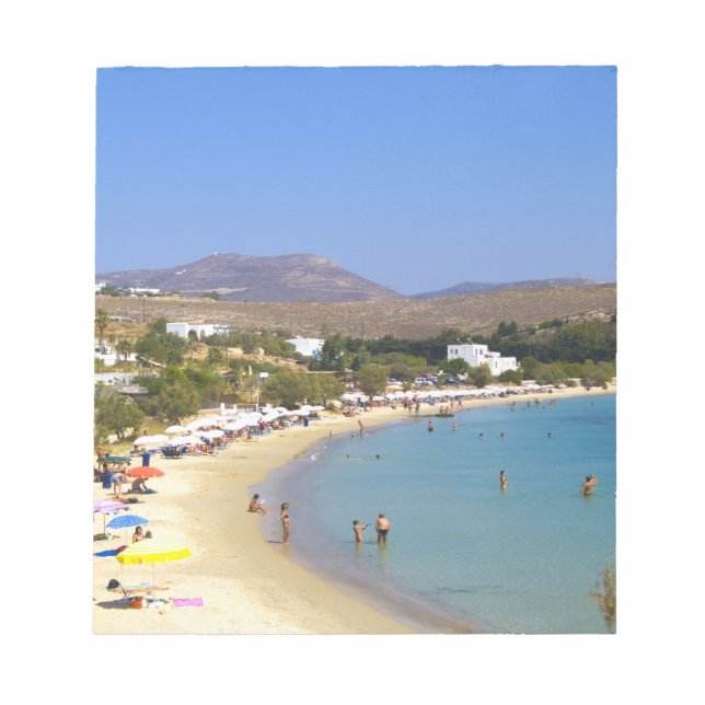 Bloco De Notas Grécia, Ilha de Paros, Praia de Krios vista de cim (Frente)