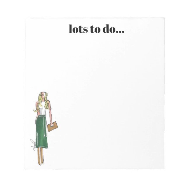 Bloco De Notas Green dress notepad (Frente)