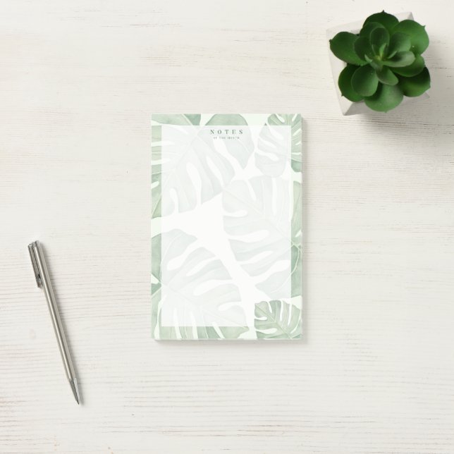 Bloco De Notas Green Palm Plant Post-it Notes (Escritótio)