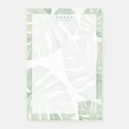 Bloco De Notas Green Palm Plant Post-it Notes