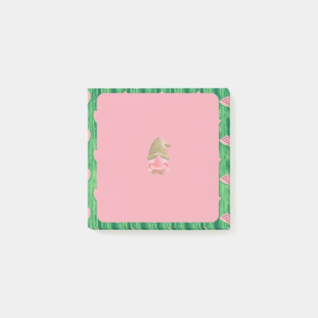 Bloco De Notas Green Watermelon Gnomo (Frente)