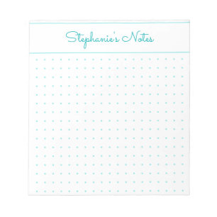 Bloco De Notas Grelha de pontos personalizados da Trendy Aqua