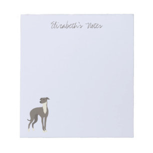 Bloco De Notas Greyhound Cartoon Dog Personalizado