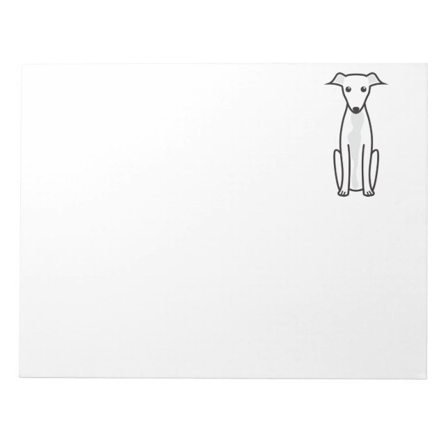 Bloco De Notas Greyhound Dog Cartoon (Frente)