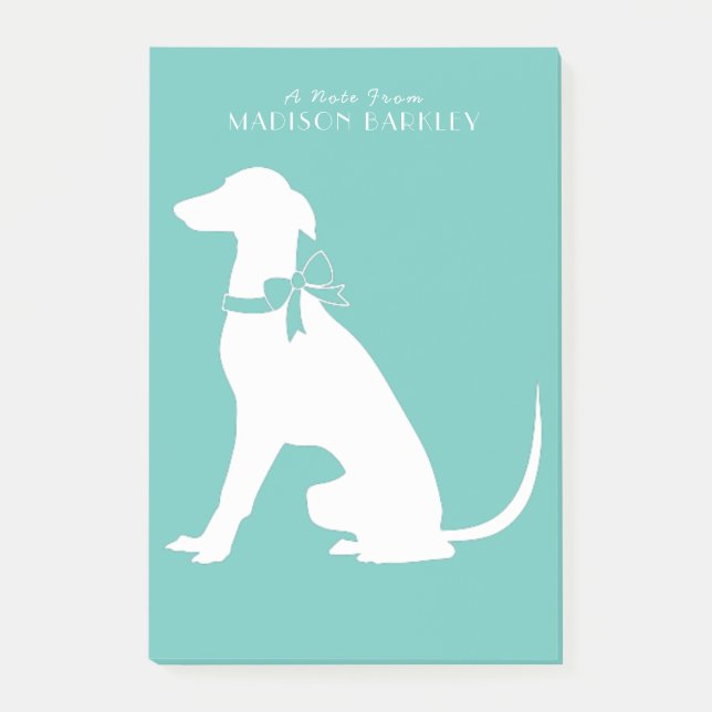 Bloco De Notas Greyhound Dog Puppy (Frente)