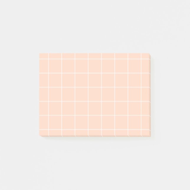 Bloco De Notas Grid paper: minimalist grid (Peach) (Frente)