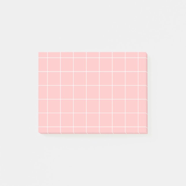 Bloco De Notas Grid paper: minimalist grid (pink) (Frente)