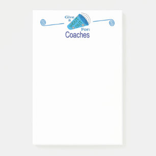 Bloco De Notas Gritar para os treinadores