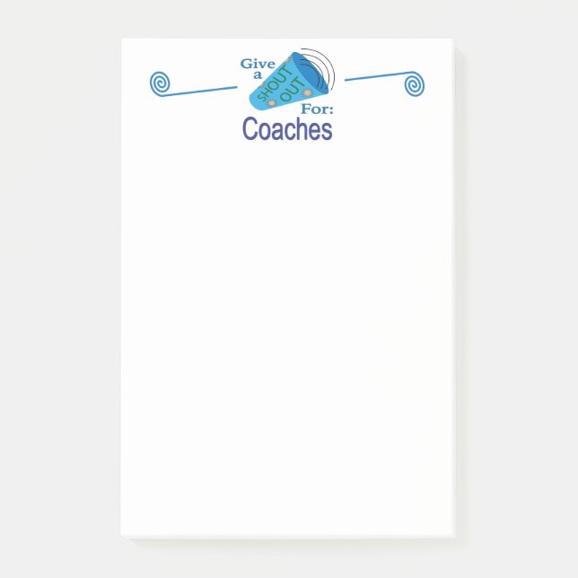Bloco De Notas Gritar para os treinadores (Frente)