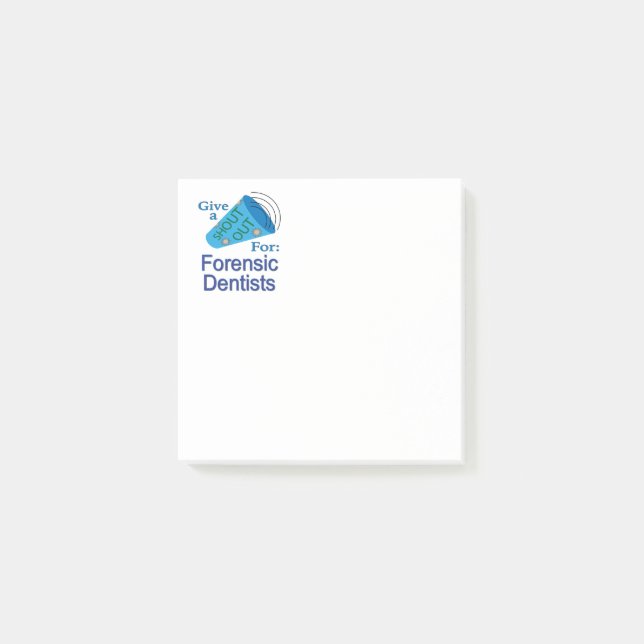 Bloco De Notas Gritar por Dentistas Forenses (Frente)